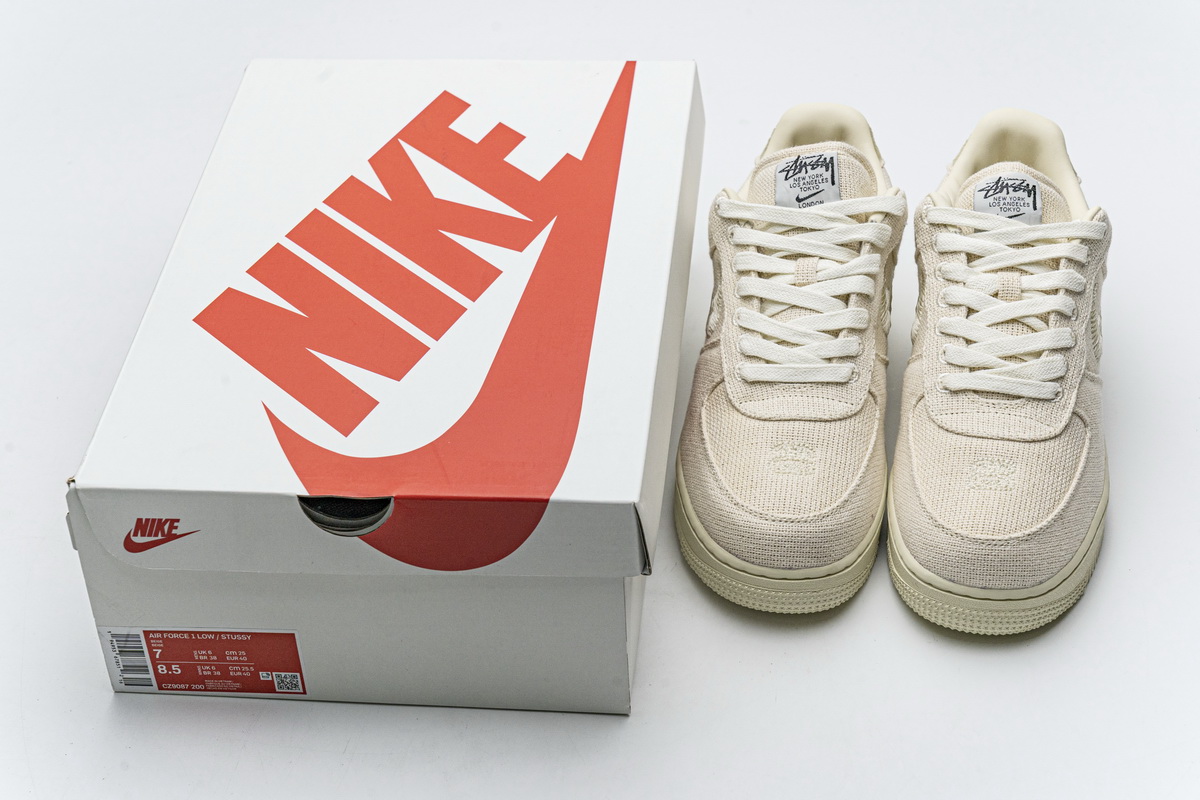 Cz9084 200 Stussy X Nike Air Force 1 Low Fossil Stone 12 - www.kickbulk.co